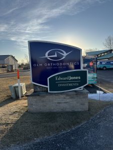 Green Bay Outdoor Signs Olm Orthodontics   new monument sign faces 1   1 30 2025 225x300